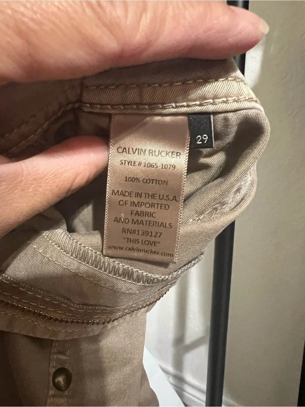 NWT Calvin Rucker Tan Studded Pants